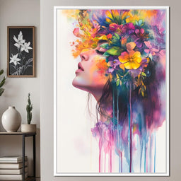 Floral Dreams Embrace Essence - NicheCanvas