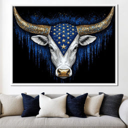 Galactic Constellation Bull - NicheCanvas