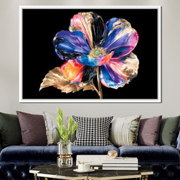 Gilded Petals Reveal Dark Radiance - NicheCanvas