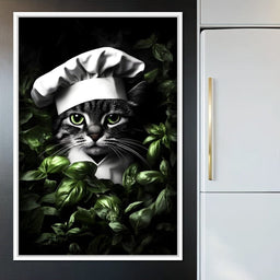 Chef Kitty in Herb Haven - NicheCanvas