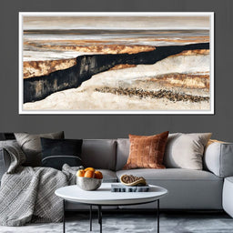 Tectonic Ridge Under Gold Skies - NicheCanvas