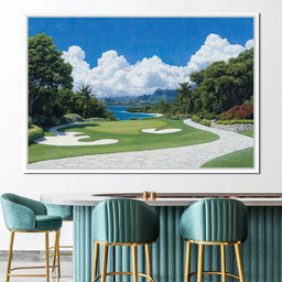 Tranquil Shoreline Golf Retreat - NicheCanvas