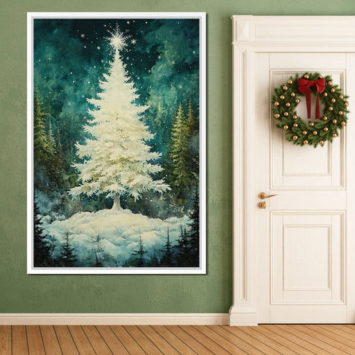 Enchanted Christmas Tree Radiance Canvas Print