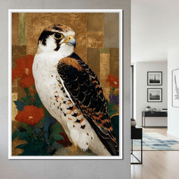 Golden Peregrine Elegance - NicheCanvas