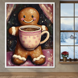 Gingerbread Cheer With Cocoa - NicheCanvas