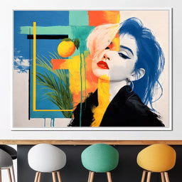 Vivid Citrus Pop Portrait Muse - NicheCanvas