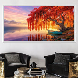 Whispers of the Crimson Willow - TooplesArt - NicheCanvas