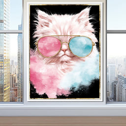 Cool Cat Sunglasses Portrait - NicheCanvas