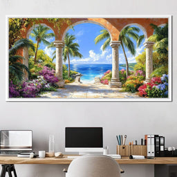 Mediterranean Paradise Vista - NicheCanvas