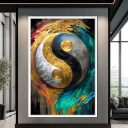 Cosmic Balance Golden Flux - NicheCanvas