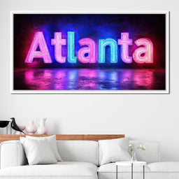 Electric Night Atlanta Glow - NicheCanvas