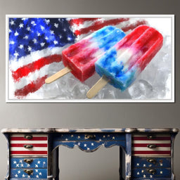 Patriotic Popsicle Delight - NicheCanvas
