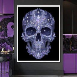 Galactic Crystal Skull Nebula - NicheCanvas