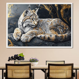 Golden Majesty Lynx Serenity - NicheCanvas