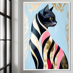 Feline Elegance Tapestry - NicheCanvas