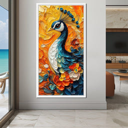 Radiant Peacock Garden Harmony - NicheCanvas