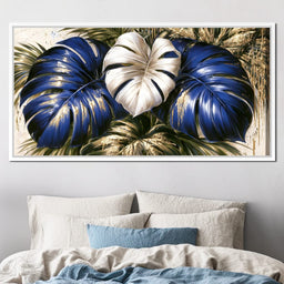 Gilded Foliage Under Midnight Light - NicheCanvas