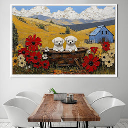 Puppy Adventure in Bloomfields - NicheCanvas