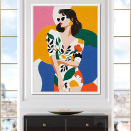 Retro Chic Diva Color Pop Portrait - NicheCanvas