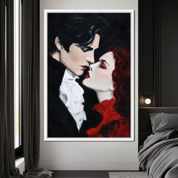 Nocturnal Lovers Vampire Kiss - NicheCanvas