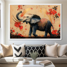 Elephant Radiant Elegance- - NicheCanvas
