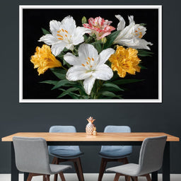 Midnight Lily Bouquet Bloom - NicheCanvas