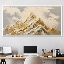 Golden Alpine Majesty Peaks - NicheCanvas