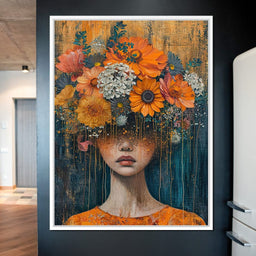 Blossoming Silence Dripping Gold - NicheCanvas