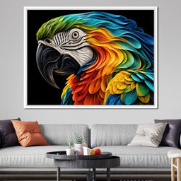 The Ribbon Feather Macaw - TooplesArt - NicheCanvas