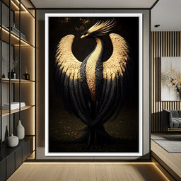 Golden Avian Majesty - NicheCanvas