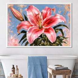 Soft Petals Under A Pale Summer Sky - NicheCanvas