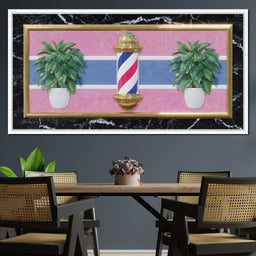 Retro Barber Pole Vaporwave Charm - NicheCanvas