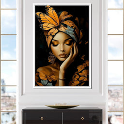Golden Butterfly Reverie - NicheCanvas