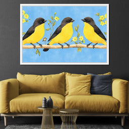 Golden Songbirds Gathering - NicheCanvas