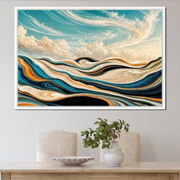 Marble Waves at Dawn - TooplesArt - NicheCanvas