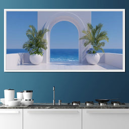 Sunlit Coastal Archway Escape - NicheCanvas