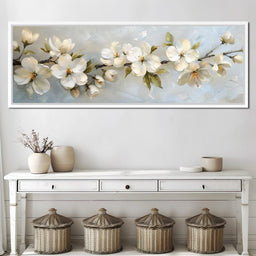Blossoming Alabaster Flowers - NicheCanvas