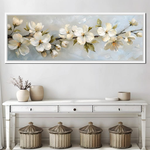 Blossoming Alabaster Flowers Canvas Print