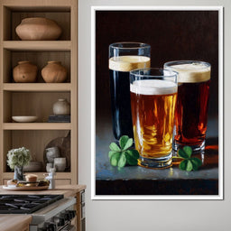 Stout Ale Lager With Shamrocks - NicheCanvas