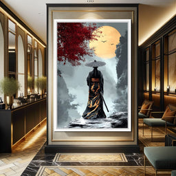 Samurai Moonlight Reverie - NicheCanvas