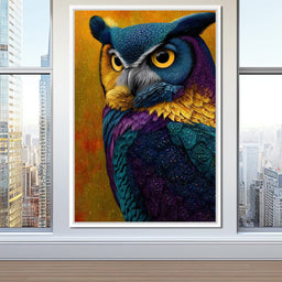 Radiant Nocturnal Guardian Owl - NicheCanvas
