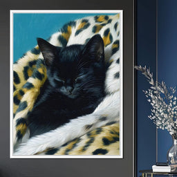 Slumbering Feline Dreams - NicheCanvas