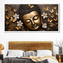 Glimmering Gold Buddha - NicheCanvas