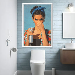 Bathroom Spray Portrait - NicheCanvas