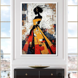 Women in Yellow Dress - NicheCanvas