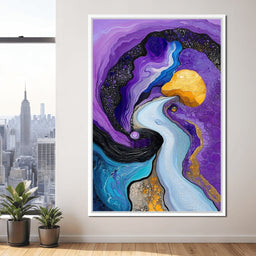 Waves of the Amethyst Sky - TooplesArt - NicheCanvas