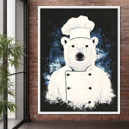 Polar Bear Chef Culinary Dreams - NicheCanvas