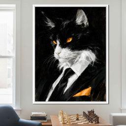 The Calculated Intent of the Feline Mogul - NicheCanvas