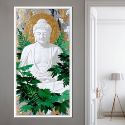 Golden Halo Buddha Garden - NicheCanvas