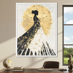 Golden Radiance Maternity Muse - NicheCanvas